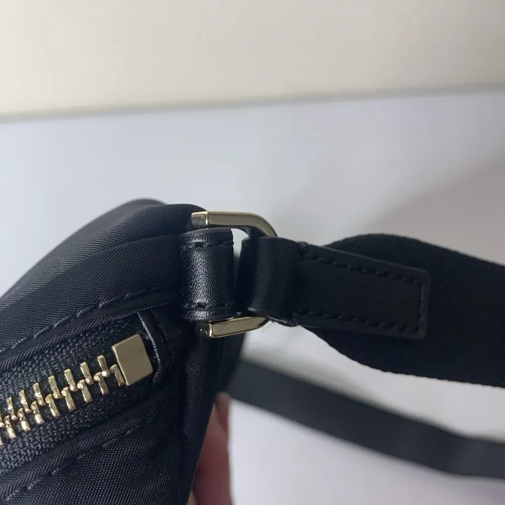 Kate Spade Watson Lane Betty Belt Bag Crossbody Purse Zip Black Nylon